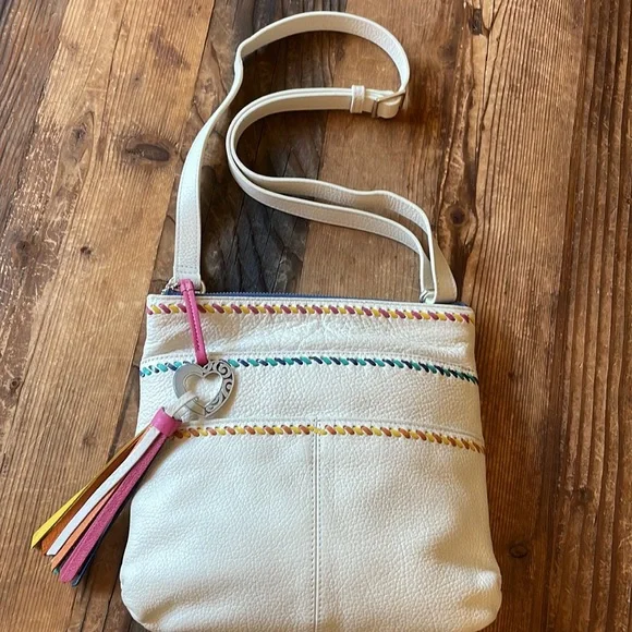 Brighton White Montego Messenger Bag - Picture 3 of 7